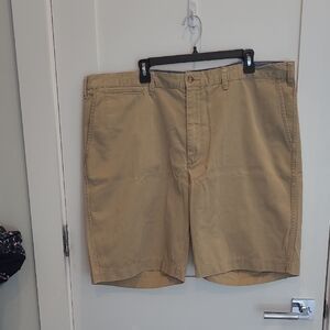 Ralph Lauren Tan Flat Front Shorts -- 44 INCH WAIST